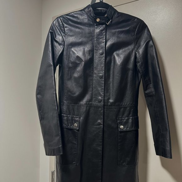 Theory Leather Coat - Picture 2 of 7